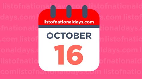 Days From October 16 1986. If you would like to know what the date will be after a specific amount of days from October 16th 1986, check out the links below: 7 days from October 16 1986; 14 days from October 16 1986; 28 days from October 16 1986; 30 days from October 16 1986; 40 days from October 16 1986; 50 days from October 16 1986; 90 …